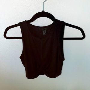 BLACK TIE CROP TANK TOP